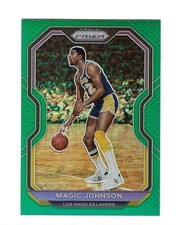 MAGIC JOHNSON 2020-21 PANINI PRIZM GREEN PRIZM #219 $25.00 LOS ANGELES LA LAKERS