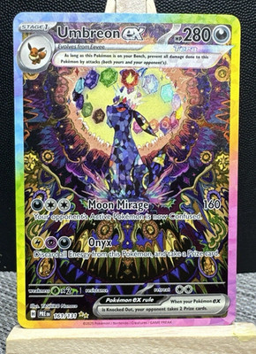 Pokemon Umbreon ex Prismatic Evolution 161/131 Special Illustration Rare TCG !