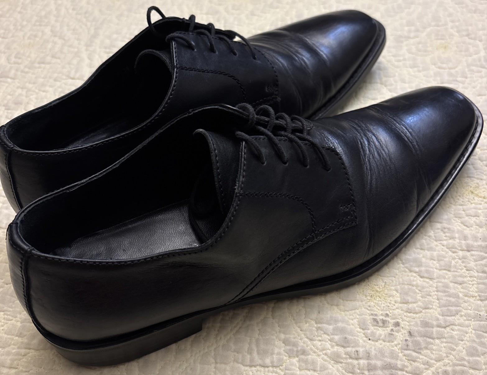 SAOLA Scarpe eleganti derby Donald J. Pliner 'Borak' nere in pelle con punta liscia 8M