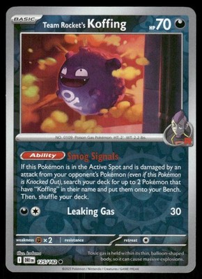 Team Rocket's Koffing Reverse Holo Common SV10: Destined Rivals 125/182 NM