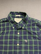 Abercrombie Fitch Shirt Mens Medium Plaid Button Down Muscle Fit Long Sleeve