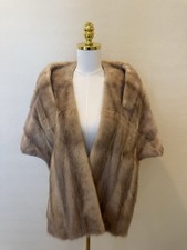 Vintage Dark Blonde Mink Women  s Stole/Cape One Size Fits Most