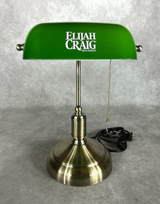 Banker s Style Bar Man Cave Lamp Elijah Craig Bourbon Advertising Decor 15 