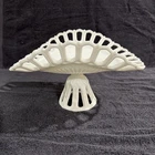 Vintage Fostoria Arlington Milk Glass Lace Compote 13”