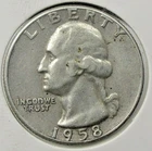1958 Washington Quarter Dollar