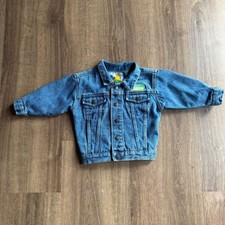 VTG Sesame Street Denim Jean Jacket 18 Months 100 Cotton Character Retro GUC