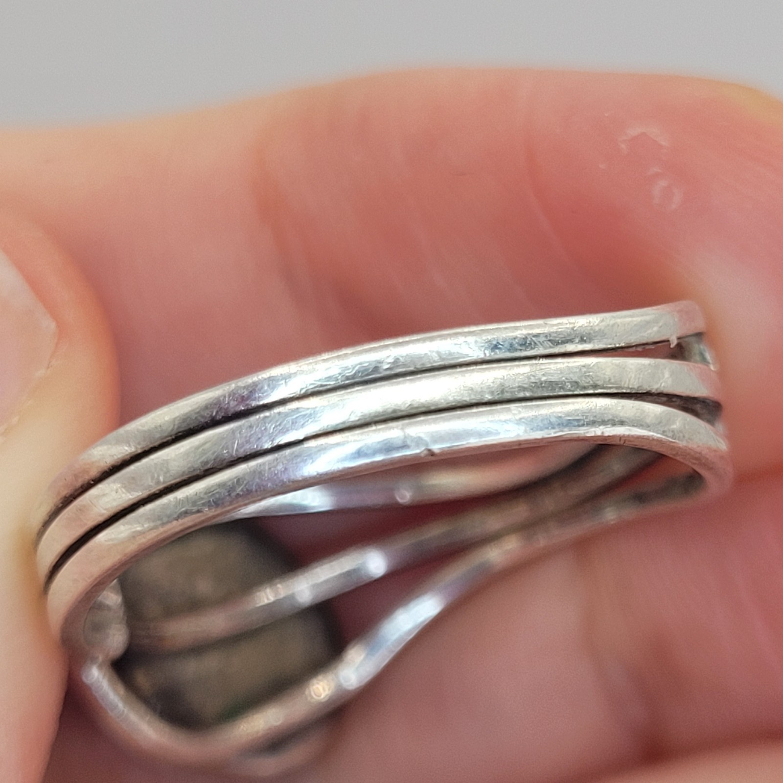 925 Sterling Silver Split-Shank Wing Oval Chrysoc… - image 6