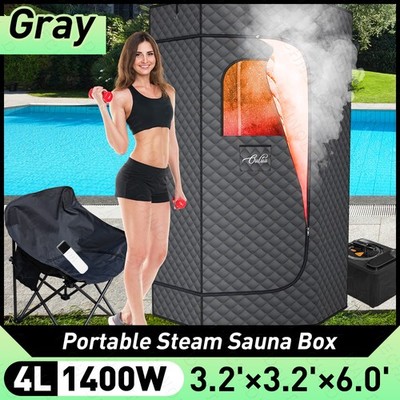 Home Use Advanced Portable Sauna Steam Sauna Box W/Sauna Chair, Remote Control