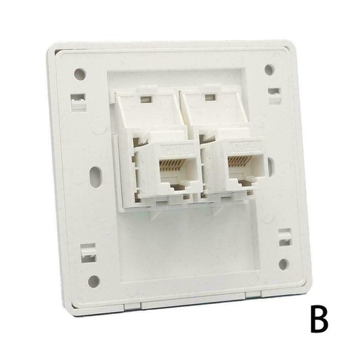 Wall Socket Plate Network Ethernet LAN Outlet Faceplate Panel 2024 I2S4 - Afbeelding 7 van 14