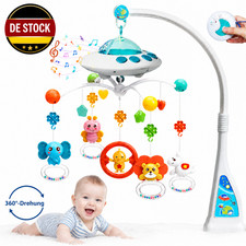 Baby Mobile mit Licht und Musik Sternenlicht Projektion Fernbedienung 360&deg; NEU