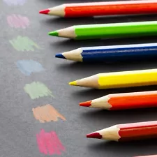 BAZIC Colored Pencils 8 Neon Color, Fluorescence Coloring Pencil Set Art Drawing