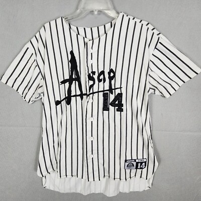 トップス Asap mob asap worldwide starter ASAP Rocky Worldwide Starter Baseball Jersey Streetwear Hip Hop