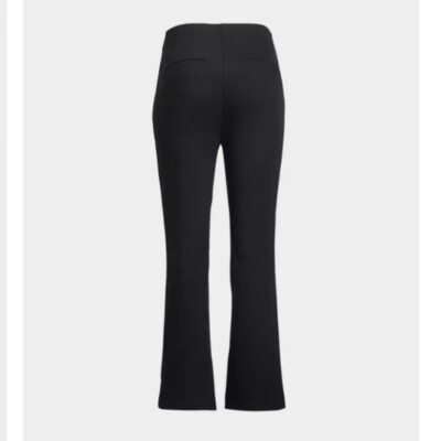 Tall Side Zip Kick Crop Pants - Black 