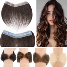 Frontal Hairline 100 Real Remy Human Hair Extensions Topper toupee Full Lace U