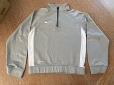 Nike Therma-Fit Boys Grey Mock-Neck 1/4 Zip Pull-Over Sweater SzS 8-9 EUC