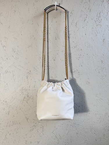 Donna Karan NY Rosedale leather chain small crossbody bag -White (Defective) - Picture 4 of 19