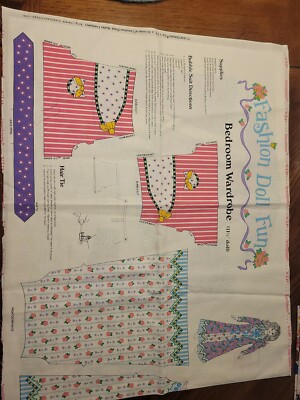 Fabric Panel for 11.5'' Doll by Dream Spinners Fashion Doll Fun Bedroom Wardrobe 