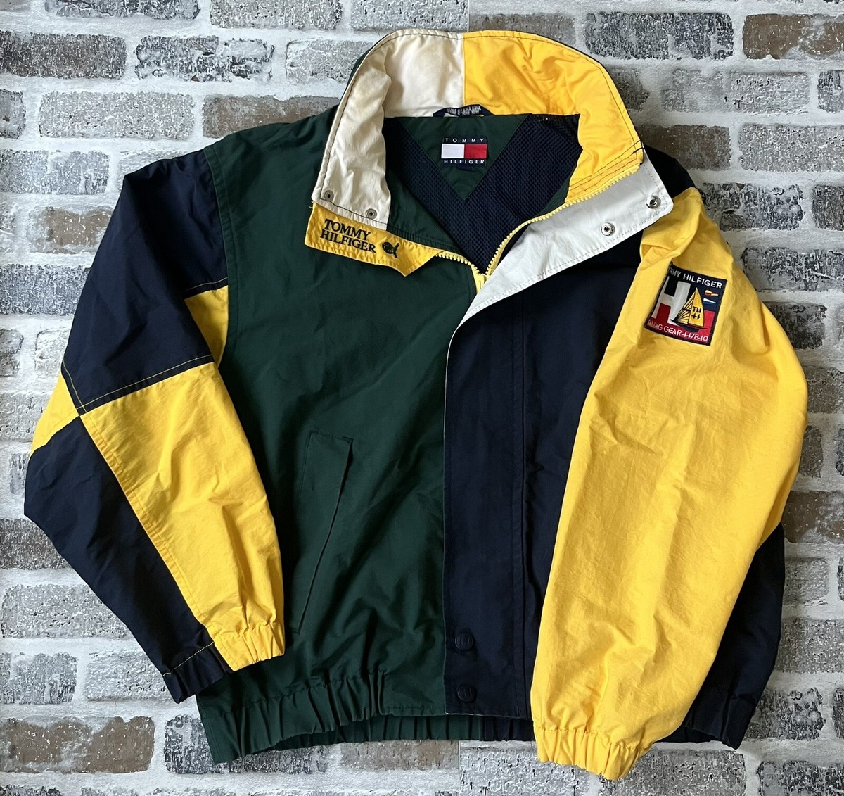 Tommy Hilfiger Sailing Gear 90s Y2K Color Block Lined Drake Jacket 