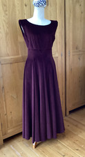 Droppy & Browns Velvet Long Dress 10 Chest 34in Fit & Flare Cotton Angela Holmes
