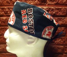 MLB Boston Red Sox Large Print Scrub Hat Chemo Cap