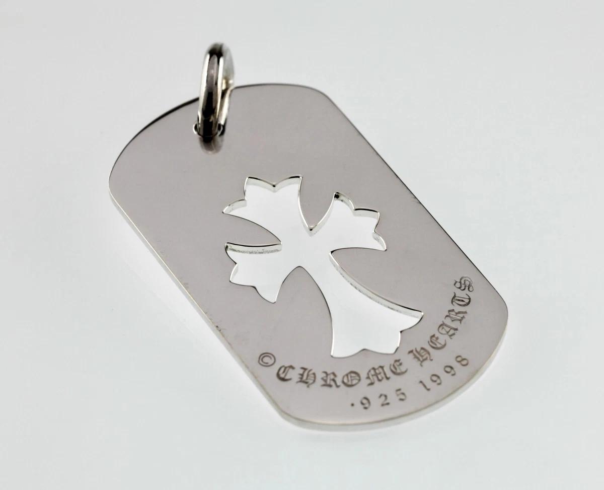 Chrome hearts dog tag necklace deals