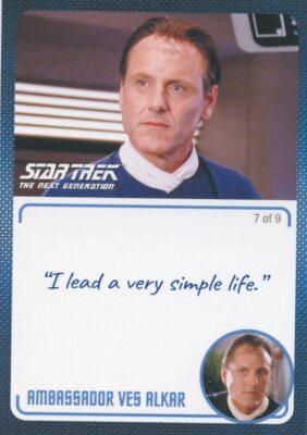 Star Trek TNG Archives & Inscriptions card #28 Ves Alkar Variation 7 of 9