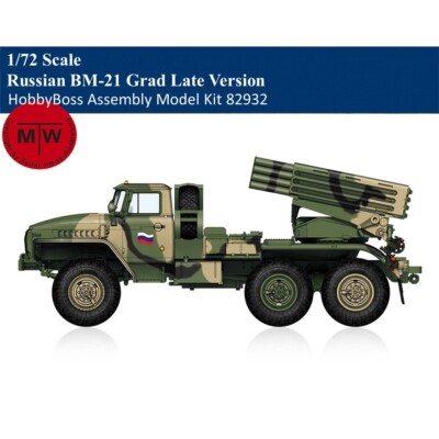 HobbyBoss 82932 1/72 Scale Russian BM-21 Grad Late Version Assembly Model Kits