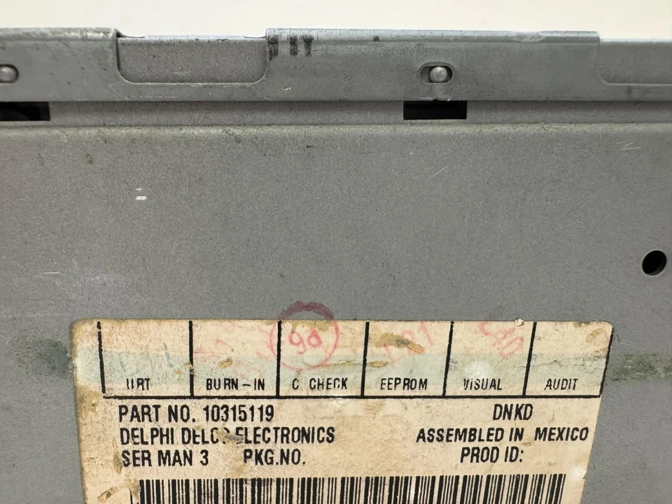 CAR STEREO DELPHI DELCO ELECTRONICS AUDIO EQUIPMENT FITS 03-05 CAVALIER 10315119 - Image 4 of 4