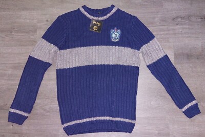 Harry Potter Ravenclaw Quidditch Knitted Jumper Size Small Blue