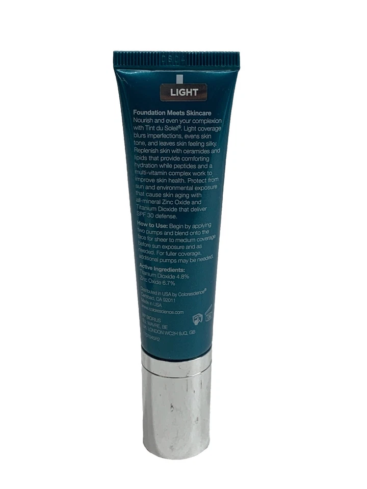 Mineral Sunscreen Foundation, Tint du Soleil, For Sensitive Skin - Light 1 fl oz - Image 3 of 4