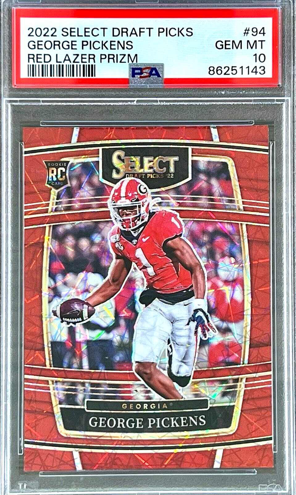George Pickens Panini Select Draft Picks #94 Red Prizm