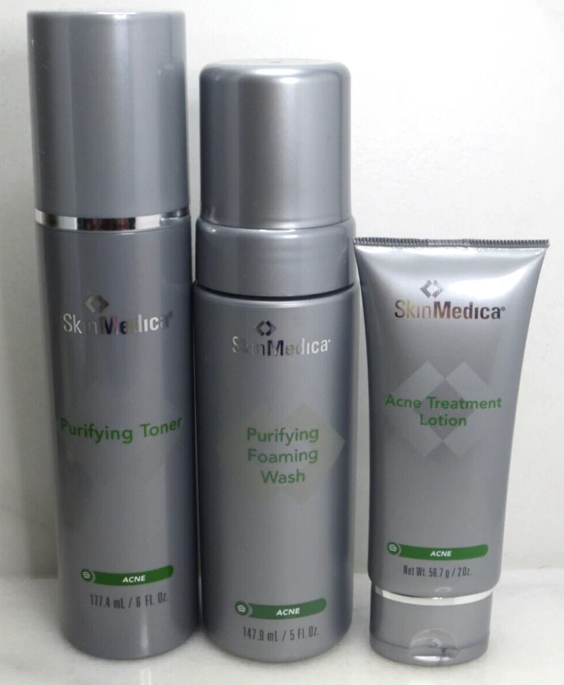 KIT COMPLETO DE 3 PIEZAS SISTEMA ACNÉ SKINMEDICA - NUEVO EN CAJA Foto 3 de 4