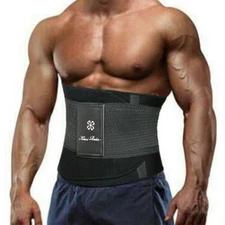 Men Workout Waist Trimmer Trainer Sweat Belt Stomach Wrap Weight Loss Shapewear