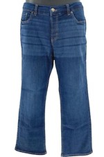 Denim  Co. Easy Stretch Denim Straight-Leg 5-Pocket Jeans Deep Indigo