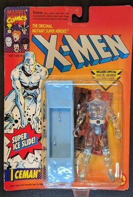 Iceman W/Super Ice Slide & Trading Card The Uncanny X-Men 1993 Toy Biz NEW MOC