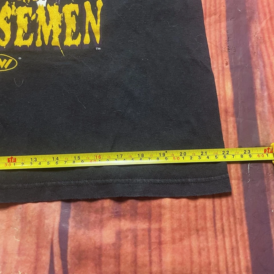 Camisa De Colección Doble Cara Años 90 WCW 4 Cuatro Jinetes L Puntada Única Negra Lucha Libre Foto 3 de 4