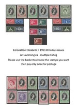Omnibus 1953 Elizabeth II Coronation sets and singles - mounted mint