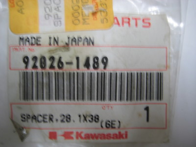 NOS OEM Kawasaki Spacer (28.1X38X2.6) 2008-15 Side By Side Mule