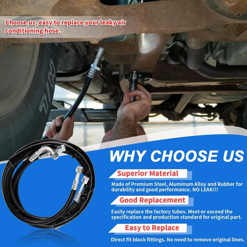 Juego de mangueras de aire acondicionado auxiliares traseras para 08-11 Dodge Grand Caravan C4677 Foto 4 de 4