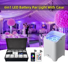 10PCS Par Up Light DMX Wireless Battery Powered Wifi Par Light with Charge Case