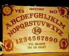 Custom Wedding Ouija Board & Planchette Engraved On Wood