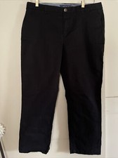 Tommy Hilfiger Women's Black Chino Ankle Pants Size 16
