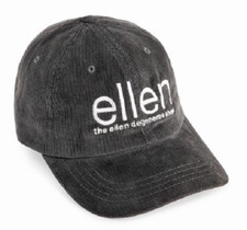 Ellen Degeneres Show Gray Corduroy Strapback Hat Cap Adult TV Memorabilia New