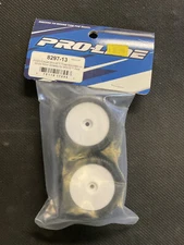 Pro-Line PRO829713 Prism Carpet Tires Mounted White Mini-B Rear (2)