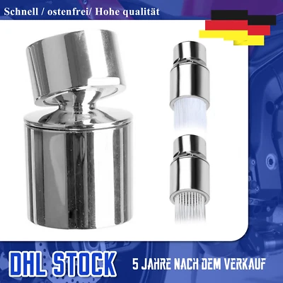 MARKENLOS 360° Universal Adapter Strahlregler Schwenkbarer Wasserhahn Aufsatz BAD Küche