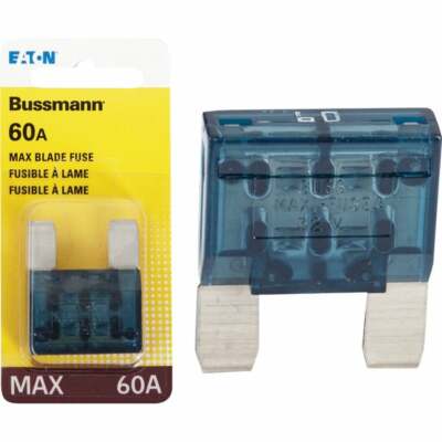 (5)- Bussmann 60-Amp 32-Volt MAX Blade Maxi Automotive Fuse Model: BP/MAX-60-RP