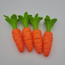 Play Food Realistic Carrot With Top Lot Of 4