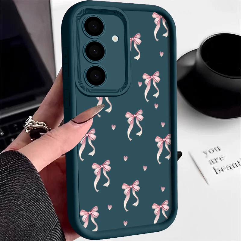 Cute Bow Soft Phone Case for Samsung A56 A16 A05s A15 A36 A55 S25 S24 S23