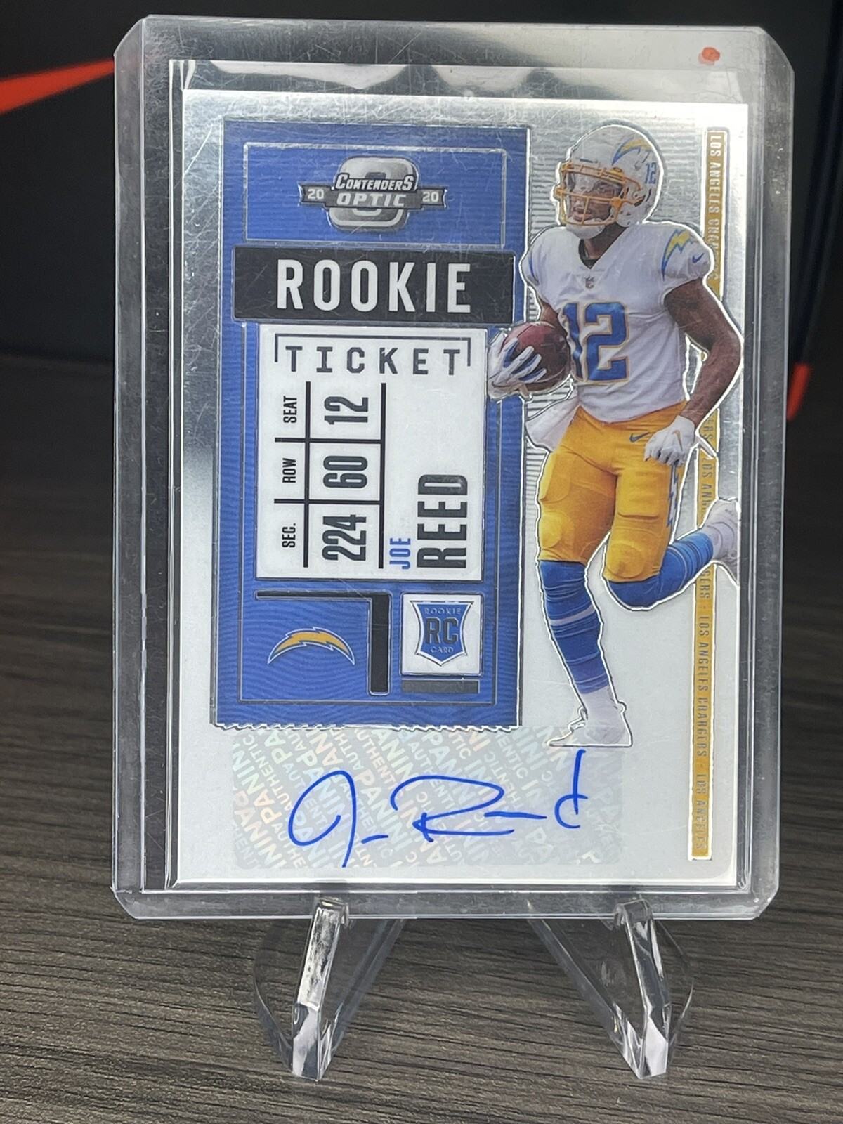 Joseph Reed Signature 2020 Contenders Joe Reed Rookie Ticket Autograph Auto RC #201 Chargers ...