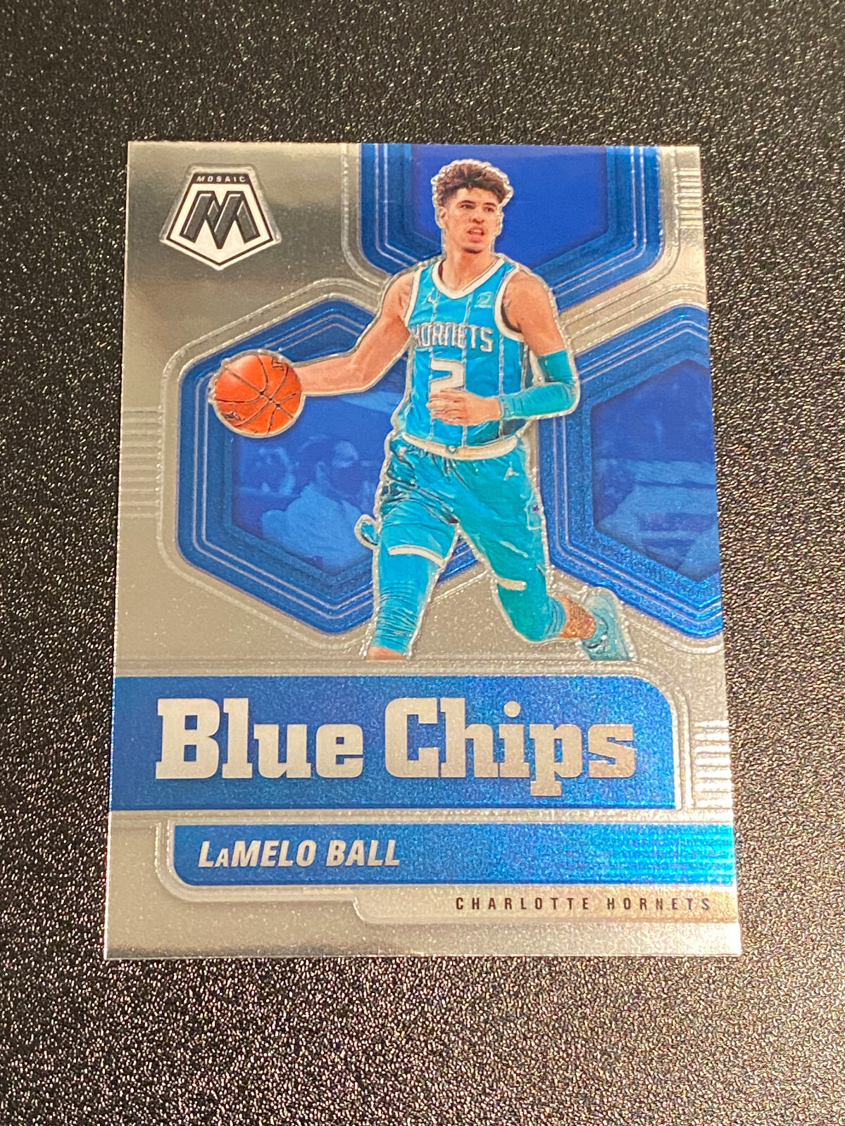 2020-21 Mosaic LaMelo Ball #9 Blue Chips Rookie RC Charlotte Hornets!